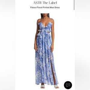 ASTR the Label Palace floral cutout ruffle maxi dress